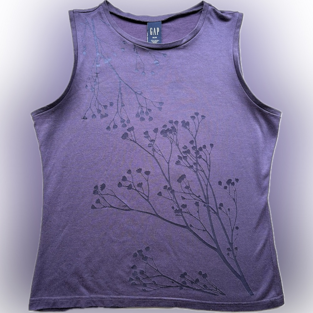 GAP Lavender Purple Floral Tank